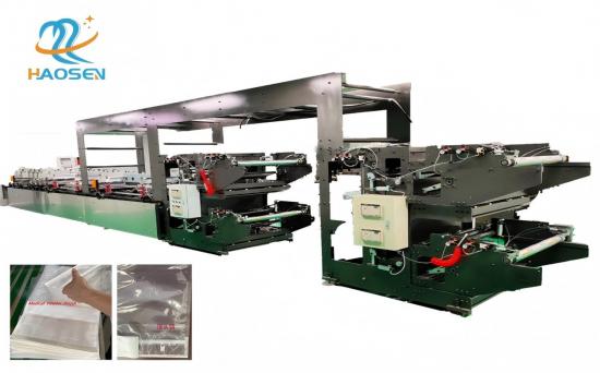 Side seal header bag making machine