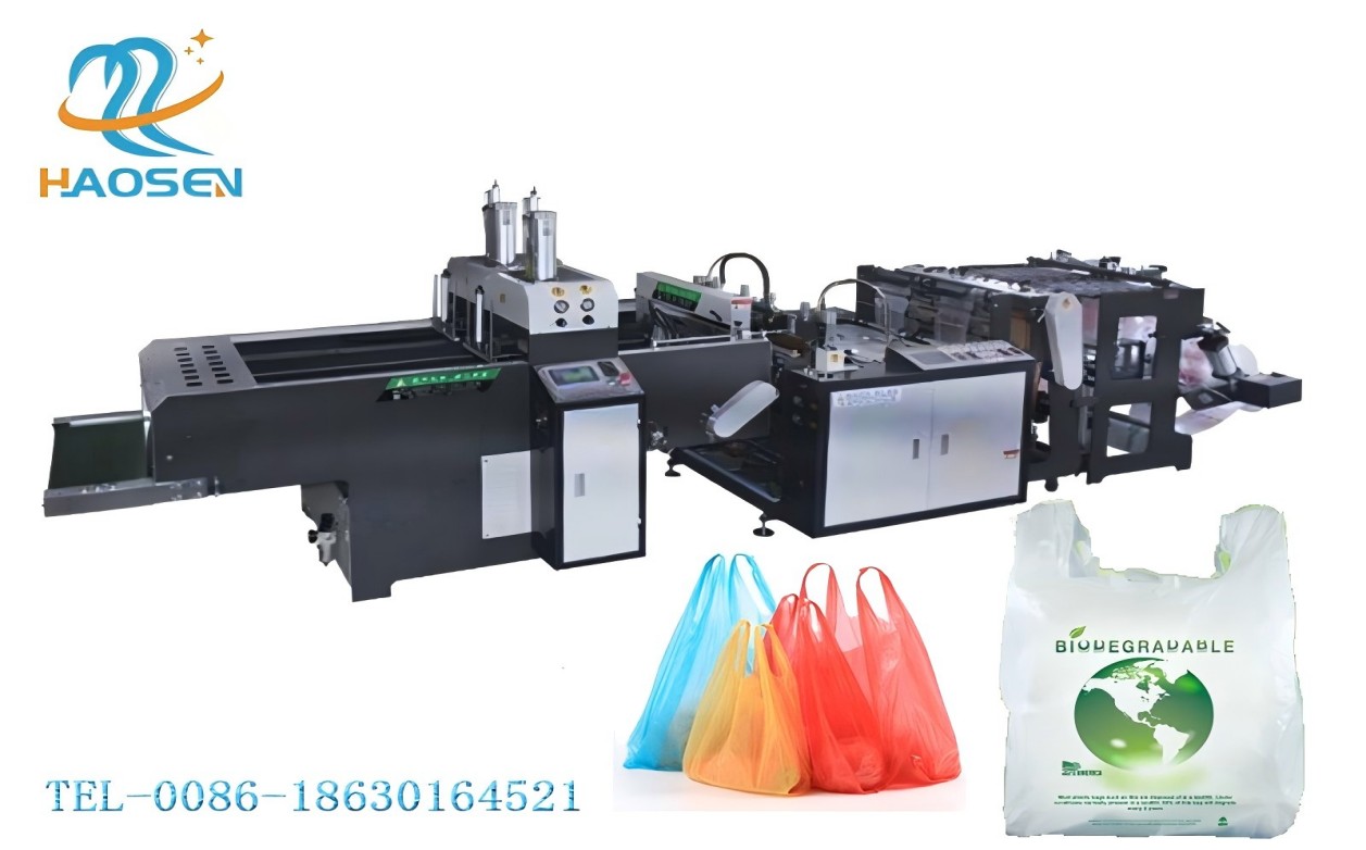 Plastic T shirt Vest Shopping Bag Making Machine